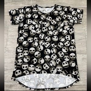 Kids Lularoe Gracie Tee NMBC Jack Skeleton Size 10.
